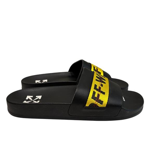 Off-White Industrial Belt Slides Men’s in Black Yellow - Size: EU 42 main image 5